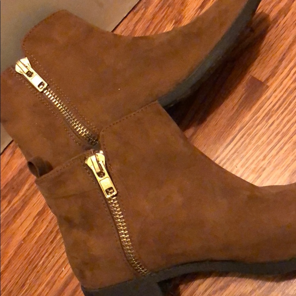Tan booties